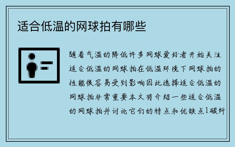 适合低温的网球拍有哪些