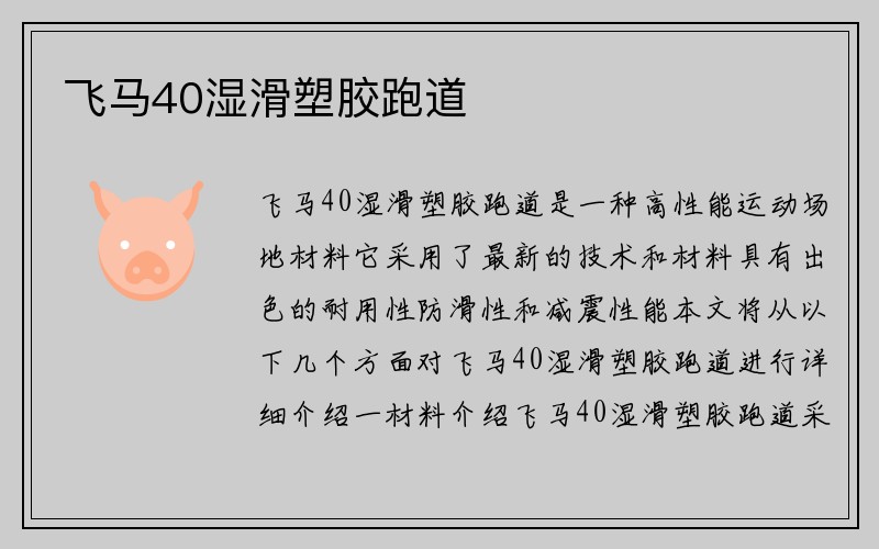 飞马40湿滑塑胶跑道