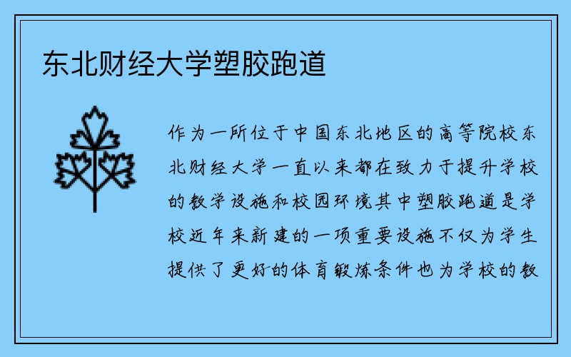 东北财经大学塑胶跑道